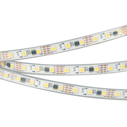 Лента светодиодная SPI-5000P-5060-60 12V Cx3 Warm3000-Auto (12mm, 13.2W, IP66) (Arlight, Закрытый, IP66)