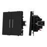 Механизм выключателя двухклавишный проходной LED SWT-NOBE-MKP2-SFPL-L-BK (230V, 10A) (Arlight, -)