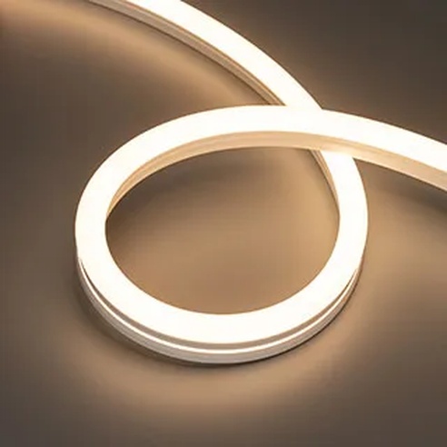 Лента герметичная MOONLIGHT-SIDE-A140-12x24mm 24V Warm3000 (9.6 W/m, IP68, 0,5m, wire x1) (Arlight, Образец)