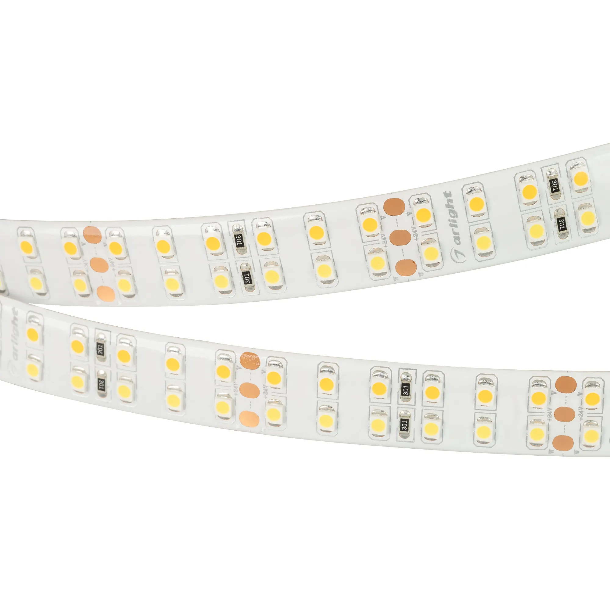 Лента светодиодная RTW 2-5000SE 24V White-MIX 2x2 (3528, 1200 LED, LUX) (Arlight, 19.2 Вт/м, IP65)