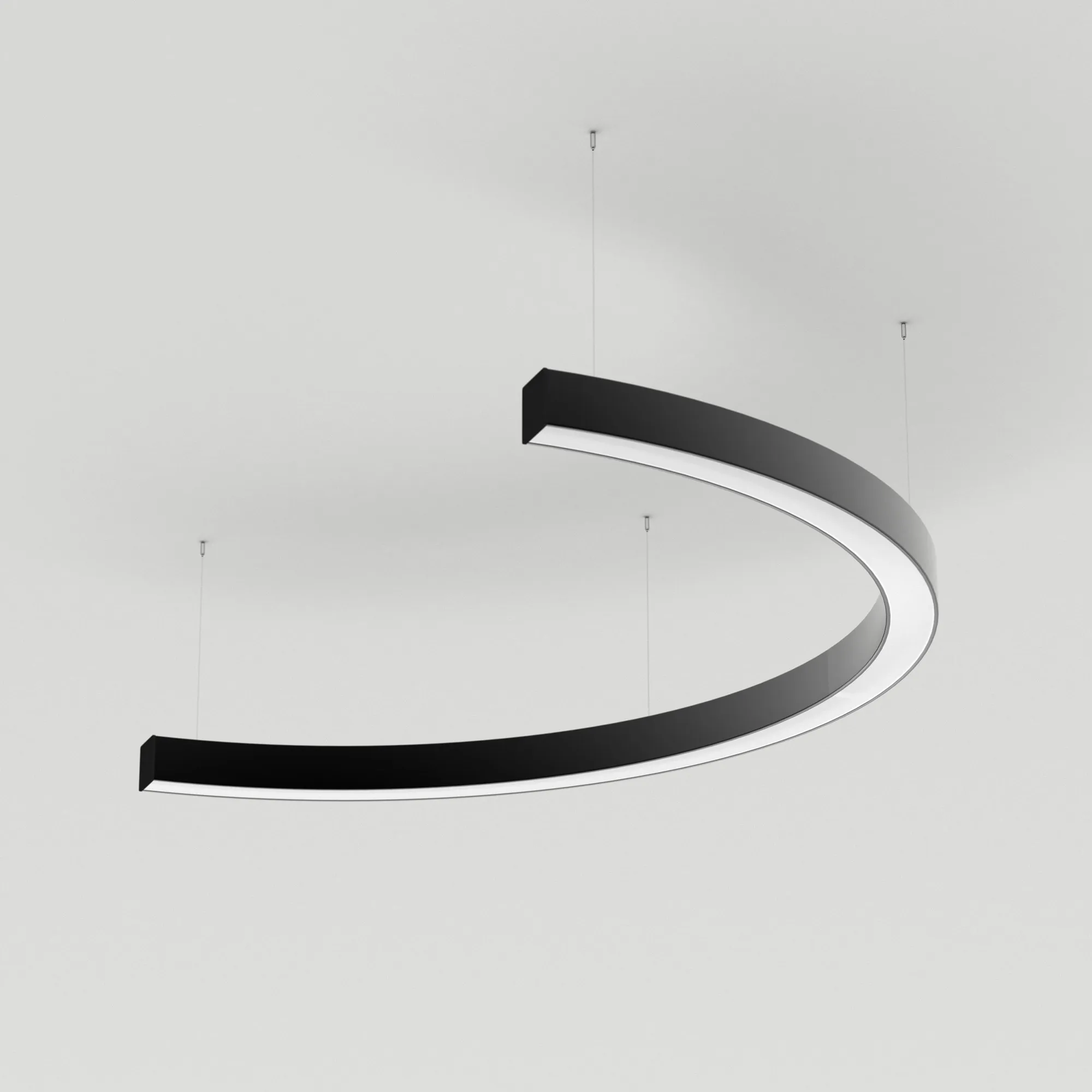 Светильник SP-LINE-HANG-ARC-C3535-D800-34W Warm3000 (BLACK, 230V) (Arlight, Металл) - изображение товара