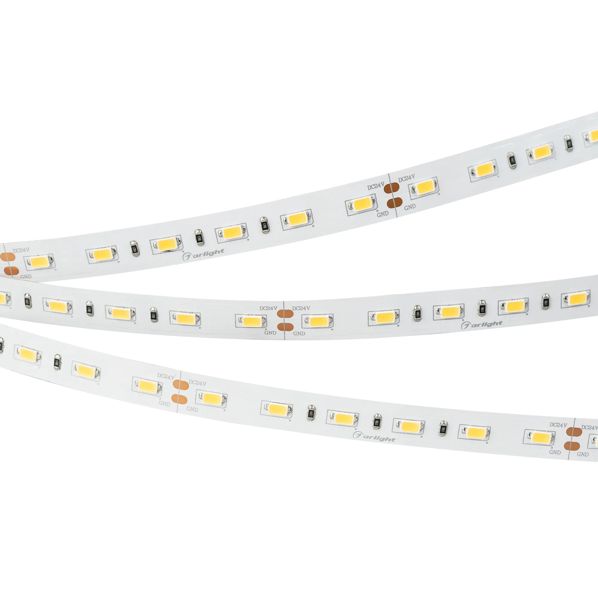 Лента светодиодная ULTRA-5000 24V Warm3000 2xH (5630, 300 LED, LUX) (Arlight, 27 Вт/м, IP20)