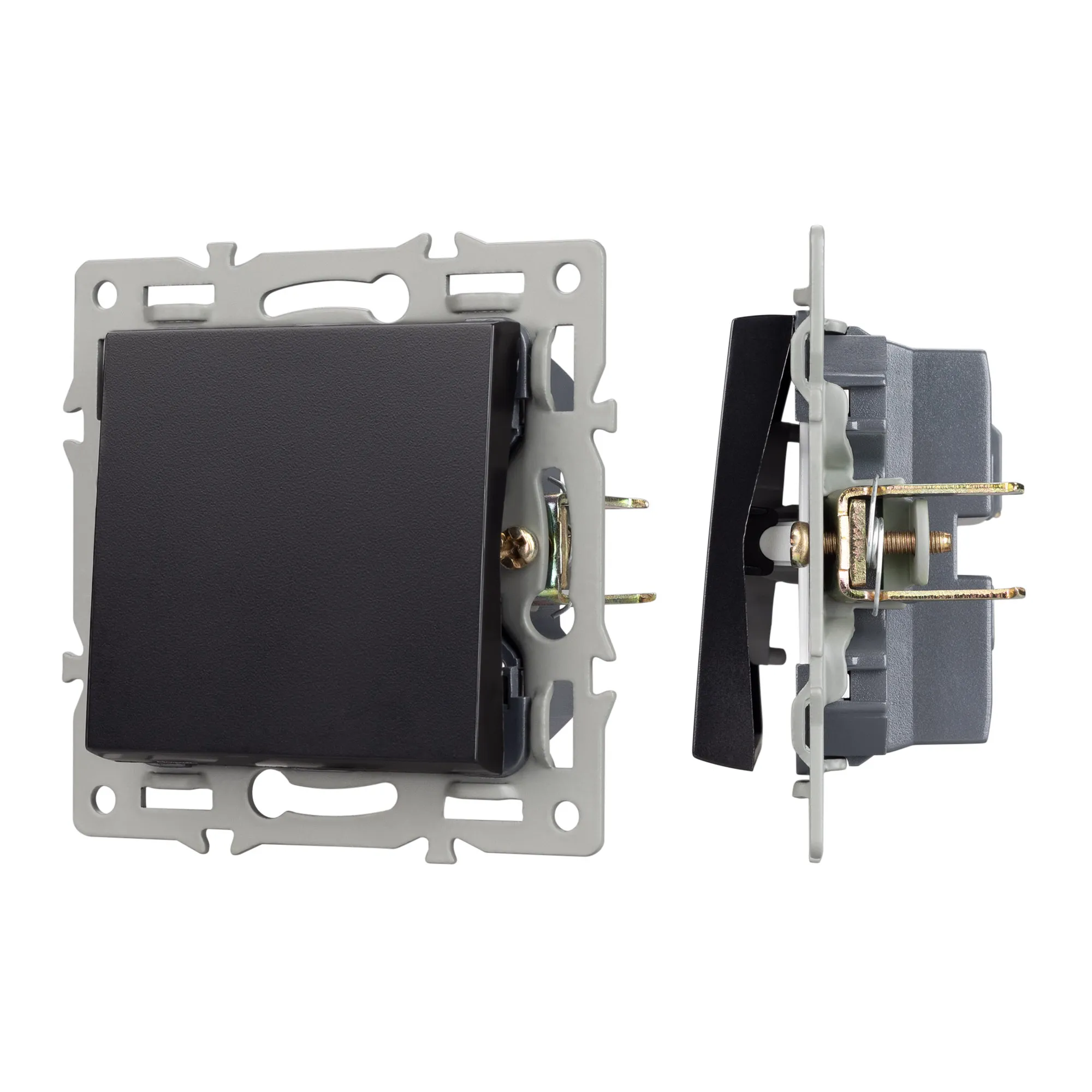 Механизм выключателя одноклавишный проходной SWT-MKP1-PL-BK (250V, 16A) (Arlight, -)