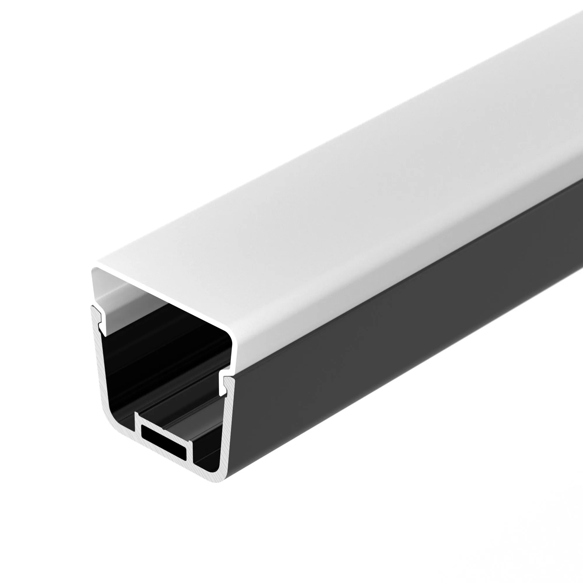 Профиль с экраном LINE-D-3734-2000 TETRA BLACK+OPAL (Arlight, Алюминий) - изображение товара